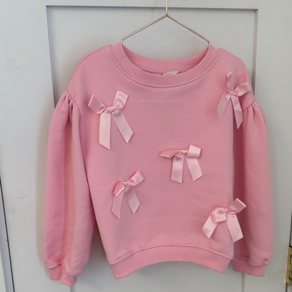 H&M Pink Bow-Embellished Kids Sweatshirt - Picture 5 of 6